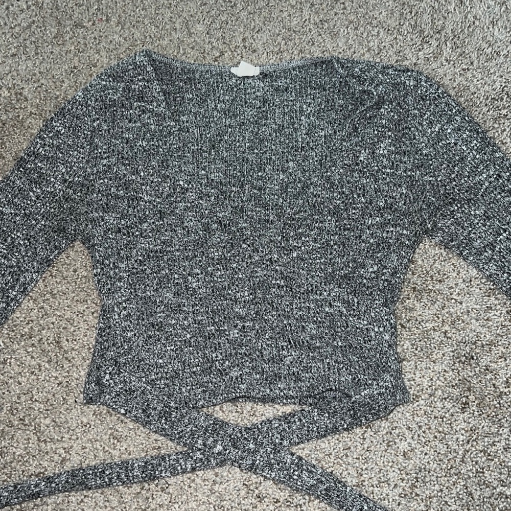 Garage grey wrap long sleeve